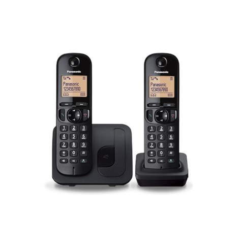 Panasonic | Cordless | KX-TGC212FXB | Built-in display | Caller ID | Black | Phonebook capacity 50 entries | Speakerphone